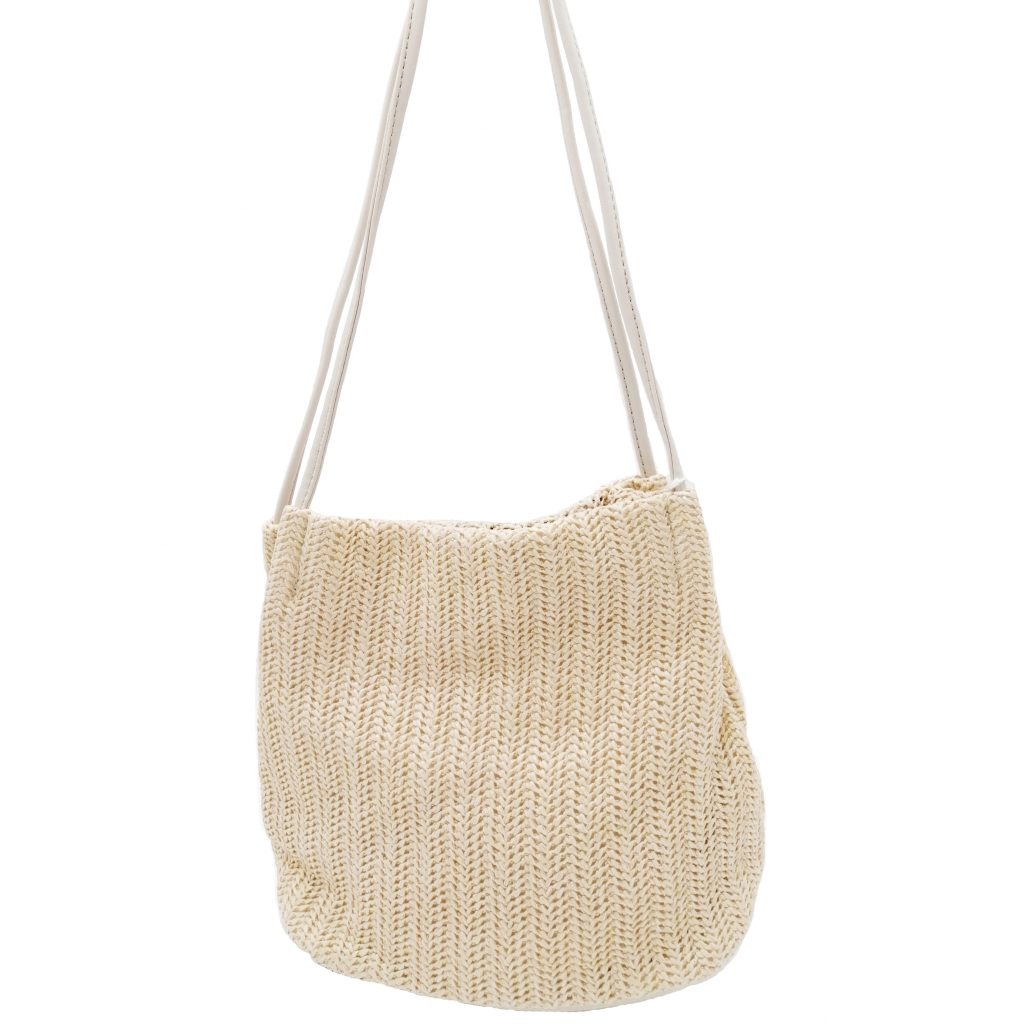 Sac Bandouli?�re Tress?� ??cru - Petit Format - My.DFrance
