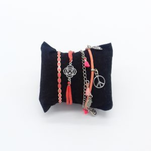 pack de bracelets nuances d'orange bijoux fantaisie et accessoires de mode femme à Lyon