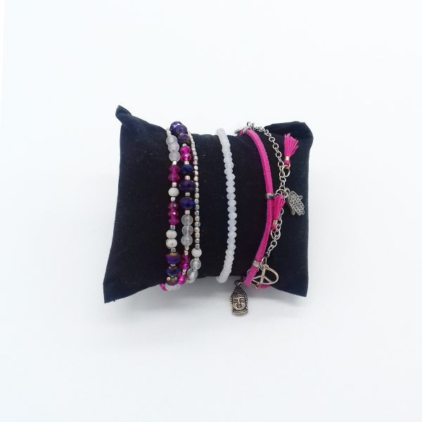 pack de bracelets nuances de rose bijoux fantaisie et accessoires de mode femme à Lyon