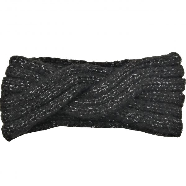 headband noir et tacheté gris en forme de vague, accessoires de mode pour cheveux femme