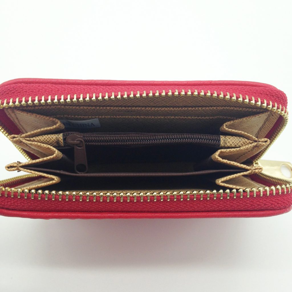 Porte monnaie  RAYÉ Rose rouge MAMMA MIA