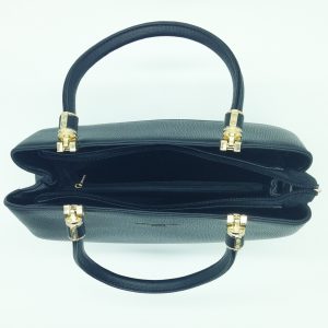 zoom sur ce sac à main noir avec son porte-monnaie maroquinerie et accessoires de mode femme à Lyon