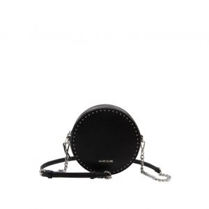 sac en bandoulière rond couleur noir, accessoires de mode à Lyon pour femmes, bijoux, montres, écharpes