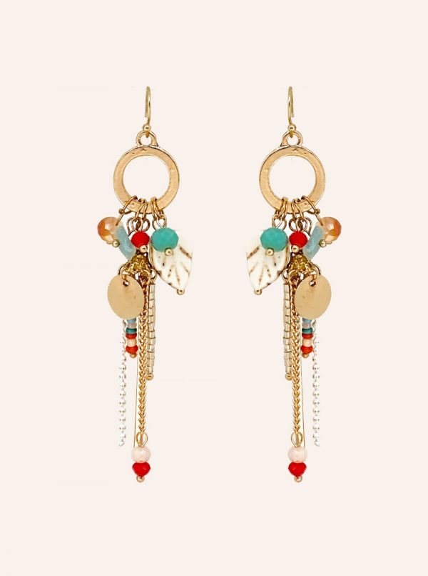 boucles d'oreilles pendantes en laiton doré à l'or fin 18carats,multicolors bijoux et accessoires de mode pour femmes à Lyon