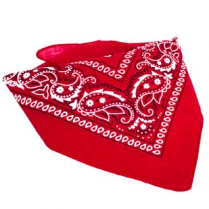 Bandana rouge, accesssoire mode et cheveux pour femmes, hommes et enfants, boutique d'accessoires et bijoux fantaisie à Lyon